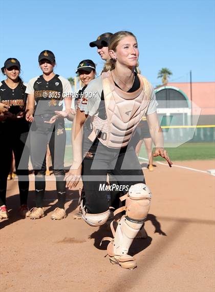 Thumbnail 1 in Mica Mountain vs Salpointe Catholic (AIA Softball 4A Semifinal) photogallery.