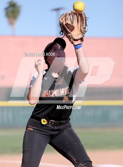 Thumbnail 3 in Mica Mountain vs Salpointe Catholic (AIA Softball 4A Semifinal) photogallery.