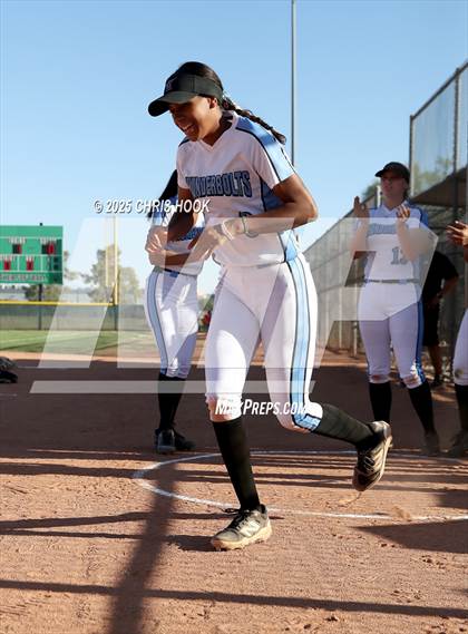 Thumbnail 2 in Mica Mountain vs Salpointe Catholic (AIA Softball 4A Semifinal) photogallery.