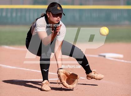 Thumbnail 3 in Mica Mountain vs Salpointe Catholic (AIA Softball 4A Semifinal) photogallery.