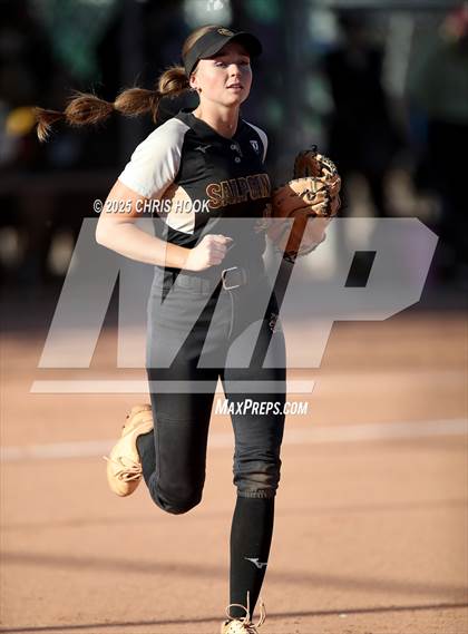 Thumbnail 3 in Mica Mountain vs Salpointe Catholic (AIA Softball 4A Semifinal) photogallery.