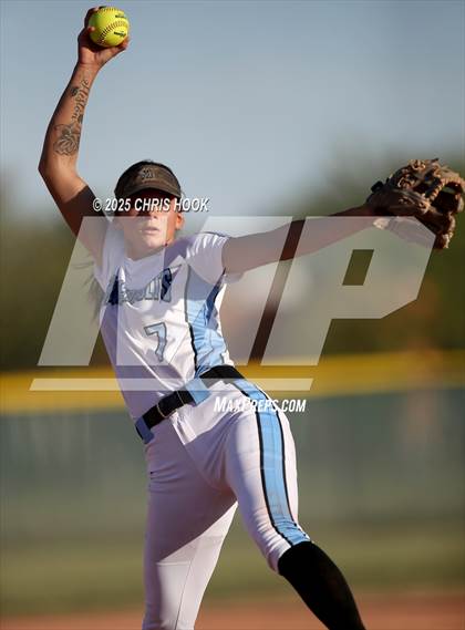 Thumbnail 3 in Mica Mountain vs Salpointe Catholic (AIA Softball 4A Semifinal) photogallery.