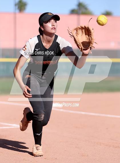 Thumbnail 1 in Mica Mountain vs Salpointe Catholic (AIA Softball 4A Semifinal) photogallery.
