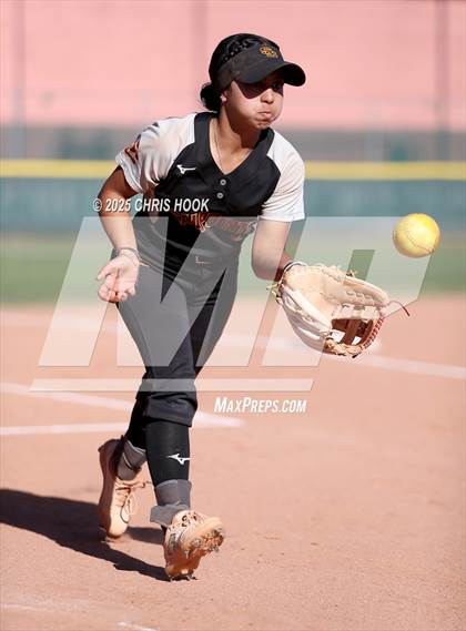 Thumbnail 3 in Mica Mountain vs Salpointe Catholic (AIA Softball 4A Semifinal) photogallery.