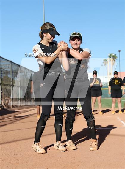 Thumbnail 1 in Mica Mountain vs Salpointe Catholic (AIA Softball 4A Semifinal) photogallery.
