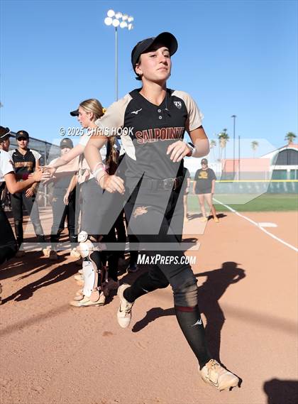 Thumbnail 2 in Mica Mountain vs Salpointe Catholic (AIA Softball 4A Semifinal) photogallery.