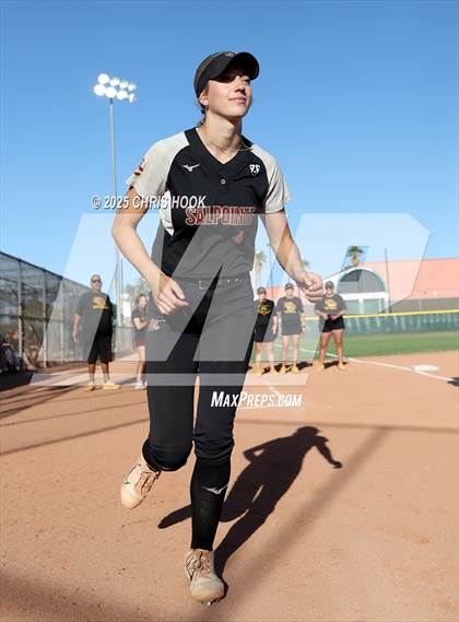 Thumbnail 1 in Mica Mountain vs Salpointe Catholic (AIA Softball 4A Semifinal) photogallery.