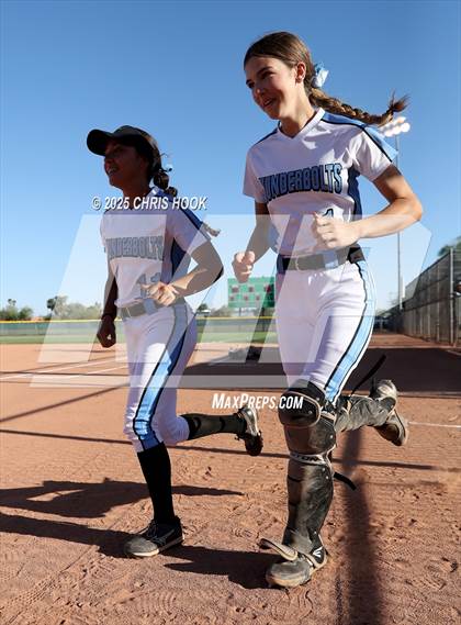 Thumbnail 3 in Mica Mountain vs Salpointe Catholic (AIA Softball 4A Semifinal) photogallery.