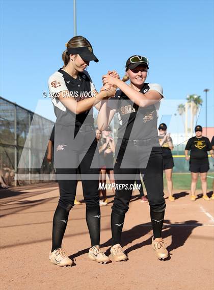 Thumbnail 2 in Mica Mountain vs Salpointe Catholic (AIA Softball 4A Semifinal) photogallery.