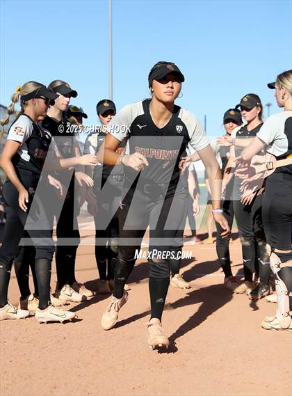 Thumbnail 1 in Mica Mountain vs Salpointe Catholic (AIA Softball 4A Semifinal) photogallery.
