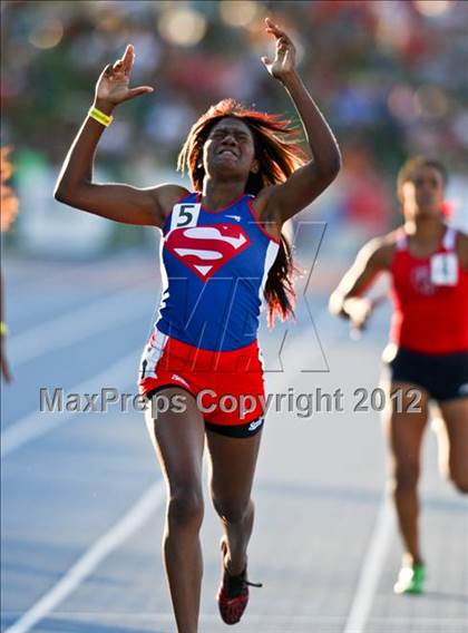 Thumbnail 3 in CIF State Track & Field Championships (Girls Track Events - Finals) photogallery.