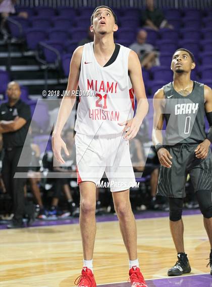 Thumbnail 2 in Miami Christian vs  Gray Collegiate Academy (City of Palms Classic) photogallery.