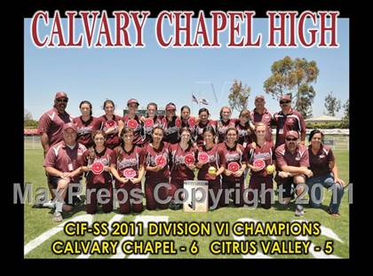Thumbnail 2 in Calvary Chapel vs. Citrus Valley (CIF SS D6 Final) photogallery.