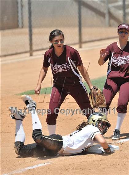 Thumbnail 2 in Calvary Chapel vs. Citrus Valley (CIF SS D6 Final) photogallery.