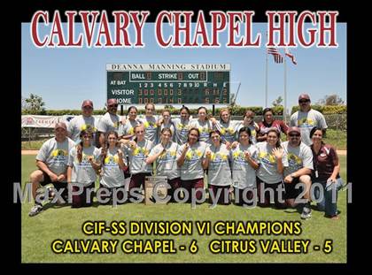 Thumbnail 3 in Calvary Chapel vs. Citrus Valley (CIF SS D6 Final) photogallery.