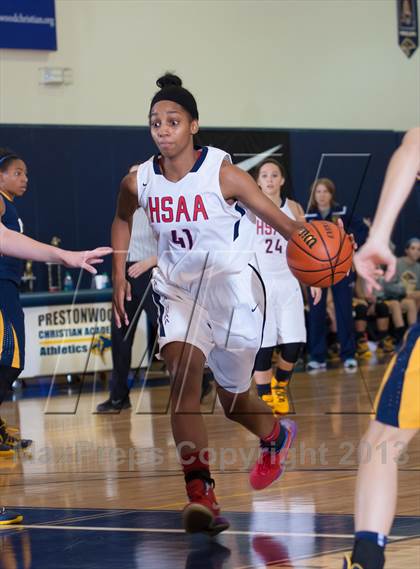 Thumbnail 1 in Dallas HSAA North vs. Prestonwood Christian (Lady Lion Invitational Tournament) photogallery.