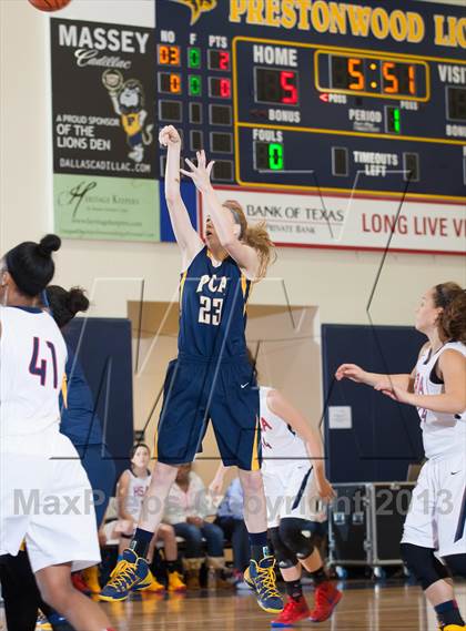 Thumbnail 1 in Dallas HSAA North vs. Prestonwood Christian (Lady Lion Invitational Tournament) photogallery.