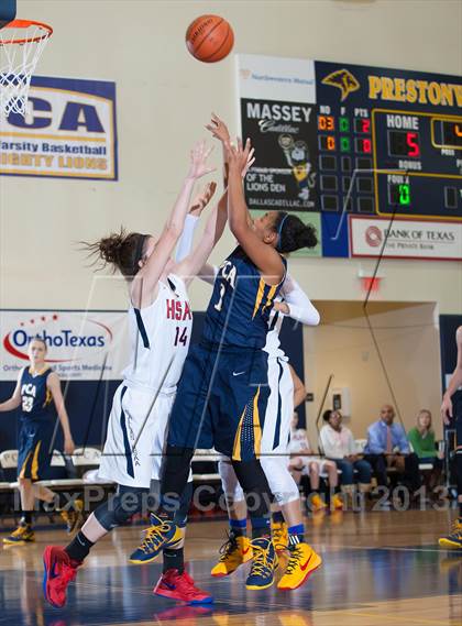 Thumbnail 1 in Dallas HSAA North vs. Prestonwood Christian (Lady Lion Invitational Tournament) photogallery.