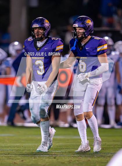 Thumbnail 3 in Indianapolis Bishop Chatard @ Guerin Catholic (IHSAA 3A Sectional semi-final playoff) photogallery.