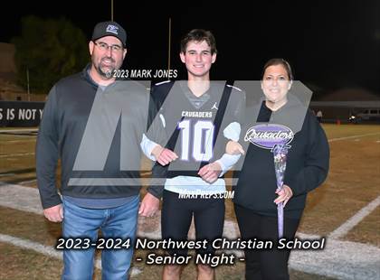 Thumbnail 2 in Yuma Catholic @ Northwest Christian (Senior Night) photogallery.
