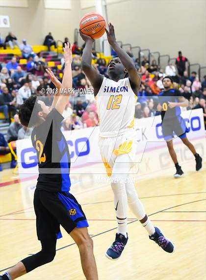 Thumbnail 2 in Shadow Mountain vs. Simeon (Hoophall West Tournament)  photogallery.