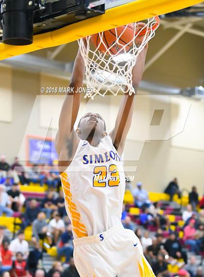 Thumbnail 2 in Shadow Mountain vs. Simeon (Hoophall West Tournament)  photogallery.
