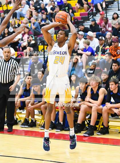 Thumbnail 2 in Shadow Mountain vs. Simeon (Hoophall West Tournament)  photogallery.