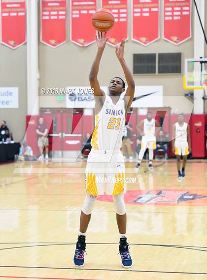 Thumbnail 1 in Shadow Mountain vs. Simeon (Hoophall West Tournament)  photogallery.