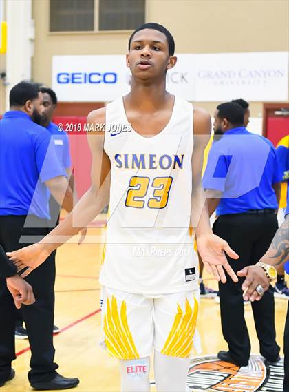 Thumbnail 2 in Shadow Mountain vs. Simeon (Hoophall West Tournament)  photogallery.