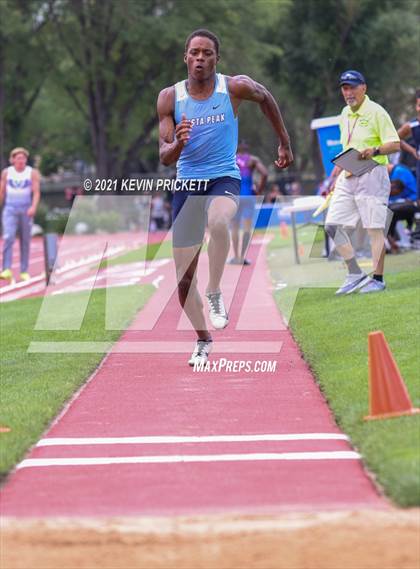 Thumbnail 2 in CHSAA Track & Field 4A Championships (Boys Long Jump) photogallery.