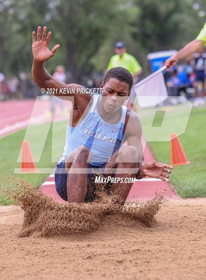 Thumbnail 2 in CHSAA Track & Field 4A Championships (Boys Long Jump) photogallery.