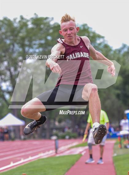 Thumbnail 3 in CHSAA Track & Field 4A Championships (Boys Long Jump) photogallery.