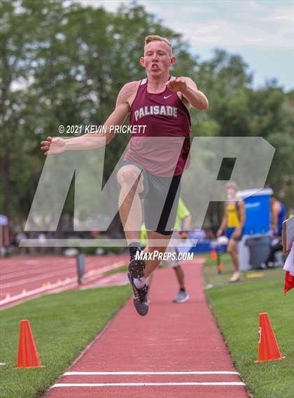 Thumbnail 2 in CHSAA Track & Field 4A Championships (Boys Long Jump) photogallery.