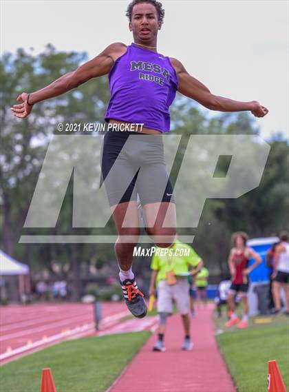 Thumbnail 3 in CHSAA Track & Field 4A Championships (Boys Long Jump) photogallery.