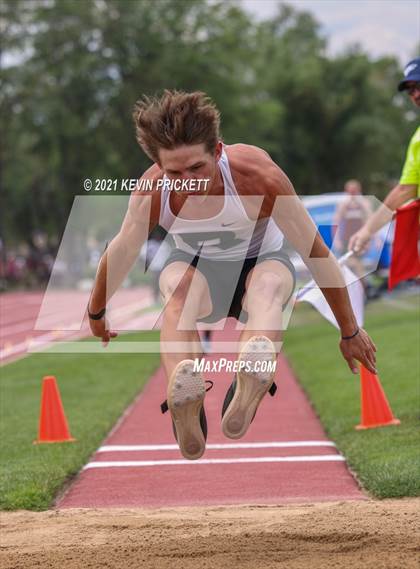 Thumbnail 2 in CHSAA Track & Field 4A Championships (Boys Long Jump) photogallery.