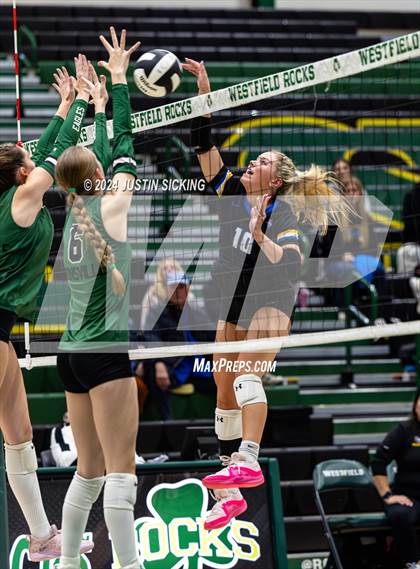 Thumbnail 2 in Carmel vs. Zionsville (IHSAA 4A Westfield Section 8 Round 1) photogallery.
