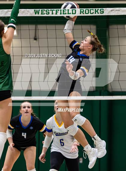 Thumbnail 2 in Carmel vs. Zionsville (IHSAA 4A Westfield Section 8 Round 1) photogallery.