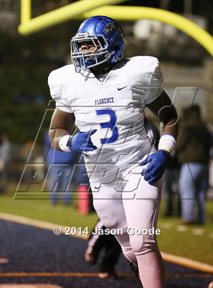 Thumbnail 3 in Florence @ Clay-Chalkville (AHSAA Class 6A Semifinal) photogallery.