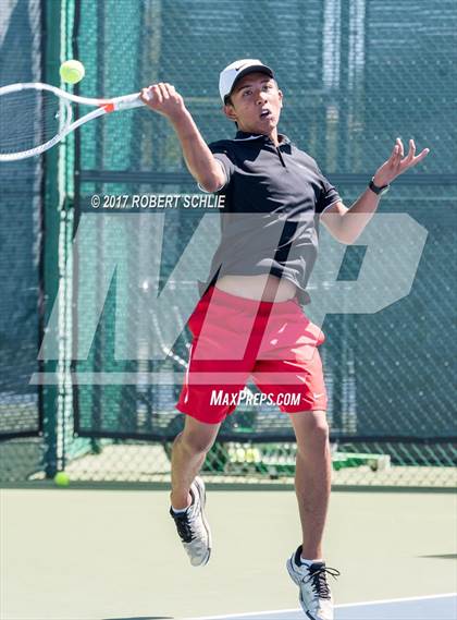 Thumbnail 3 in Jesuit vs. James Logan (CIF NorCal Regional Tennis Championships) photogallery.