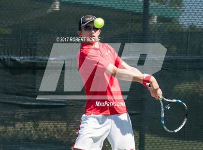 Thumbnail 3 in Jesuit vs. James Logan (CIF NorCal Regional Tennis Championships) photogallery.