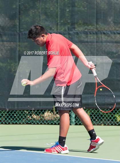 Thumbnail 3 in Jesuit vs. James Logan (CIF NorCal Regional Tennis Championships) photogallery.