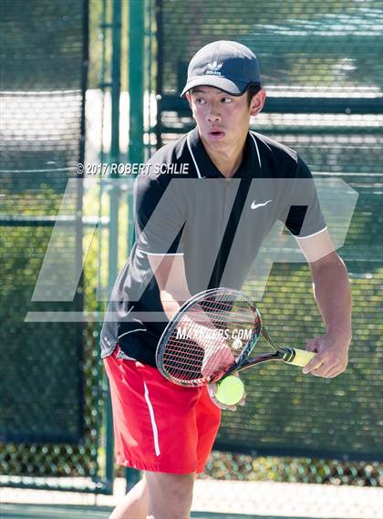 Thumbnail 2 in Jesuit vs. James Logan (CIF NorCal Regional Tennis Championships) photogallery.