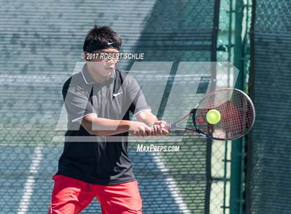 Thumbnail 3 in Jesuit vs. James Logan (CIF NorCal Regional Tennis Championships) photogallery.