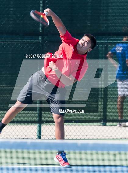 Thumbnail 3 in Jesuit vs. James Logan (CIF NorCal Regional Tennis Championships) photogallery.