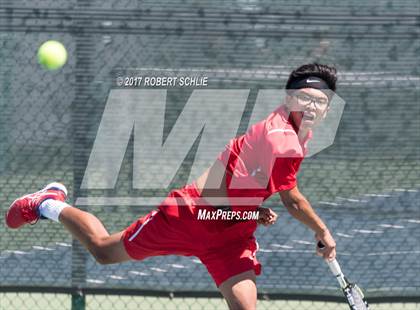 Thumbnail 2 in Jesuit vs. James Logan (CIF NorCal Regional Tennis Championships) photogallery.