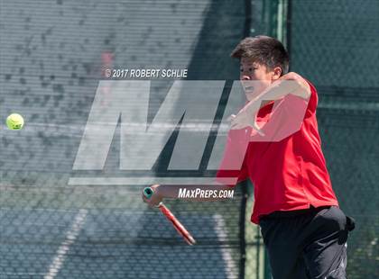 Thumbnail 2 in Jesuit vs. James Logan (CIF NorCal Regional Tennis Championships) photogallery.