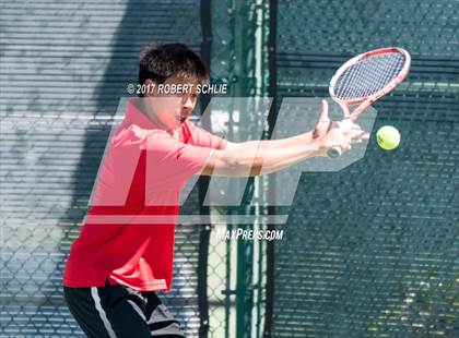 Thumbnail 2 in Jesuit vs. James Logan (CIF NorCal Regional Tennis Championships) photogallery.