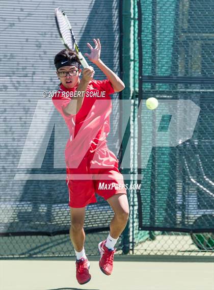 Thumbnail 1 in Jesuit vs. James Logan (CIF NorCal Regional Tennis Championships) photogallery.