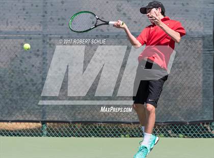Thumbnail 3 in Jesuit vs. James Logan (CIF NorCal Regional Tennis Championships) photogallery.
