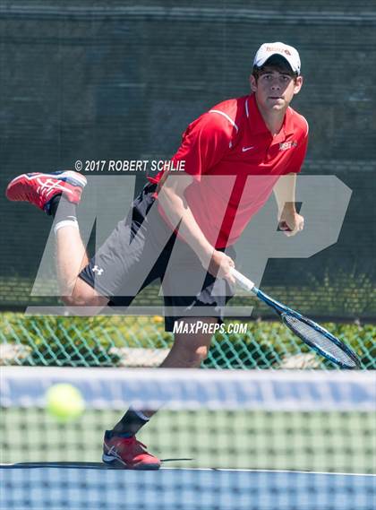 Thumbnail 2 in Jesuit vs. James Logan (CIF NorCal Regional Tennis Championships) photogallery.